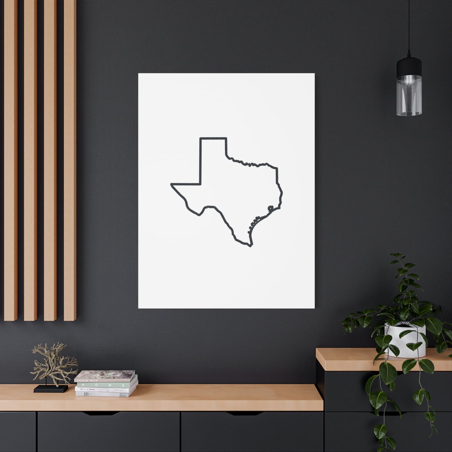 Texas Outline Canvas Wall Art