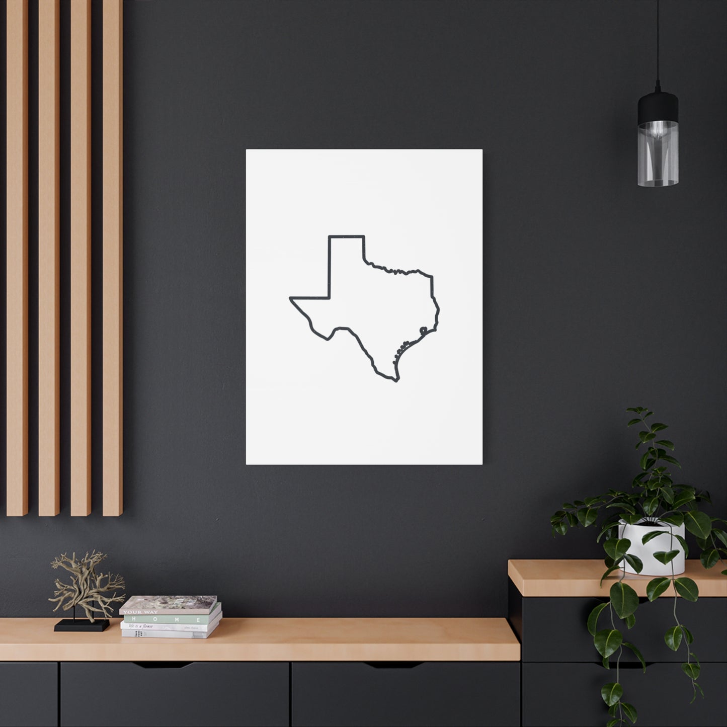 Texas Outline Canvas Wall Art