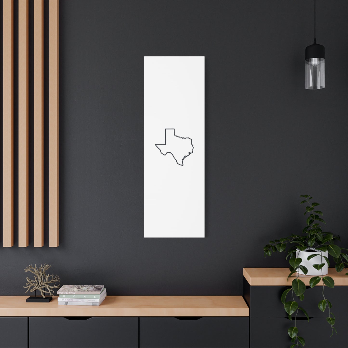 Texas Outline Canvas Wall Art