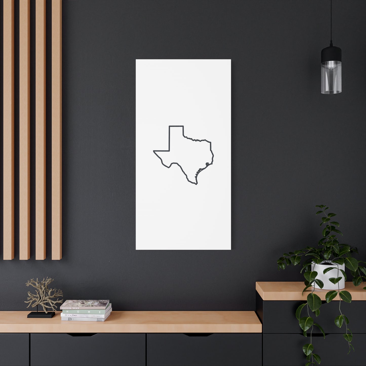 Texas Outline Canvas Wall Art