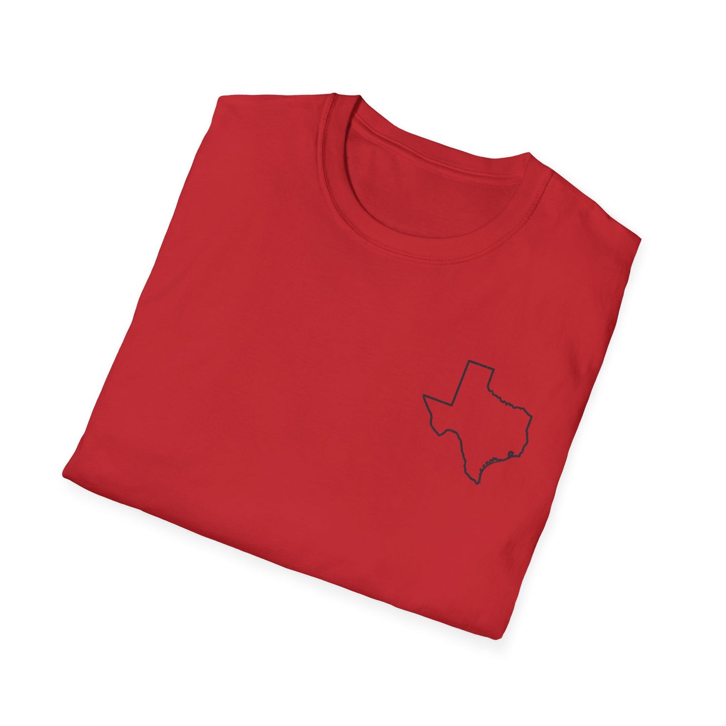 Dallas Skyline T-Shirt — Texas Cityscape Tee with Outline Pocket Map