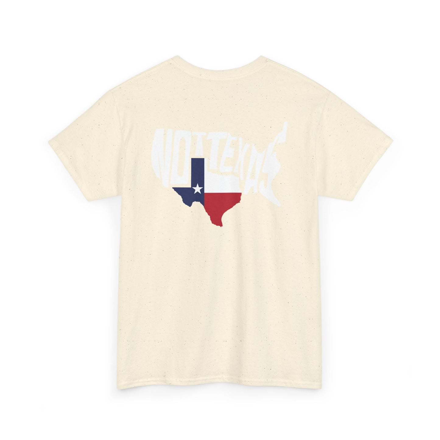Texas Flag Outline T‑Shirt — Small Chest & Back Texas Map Design