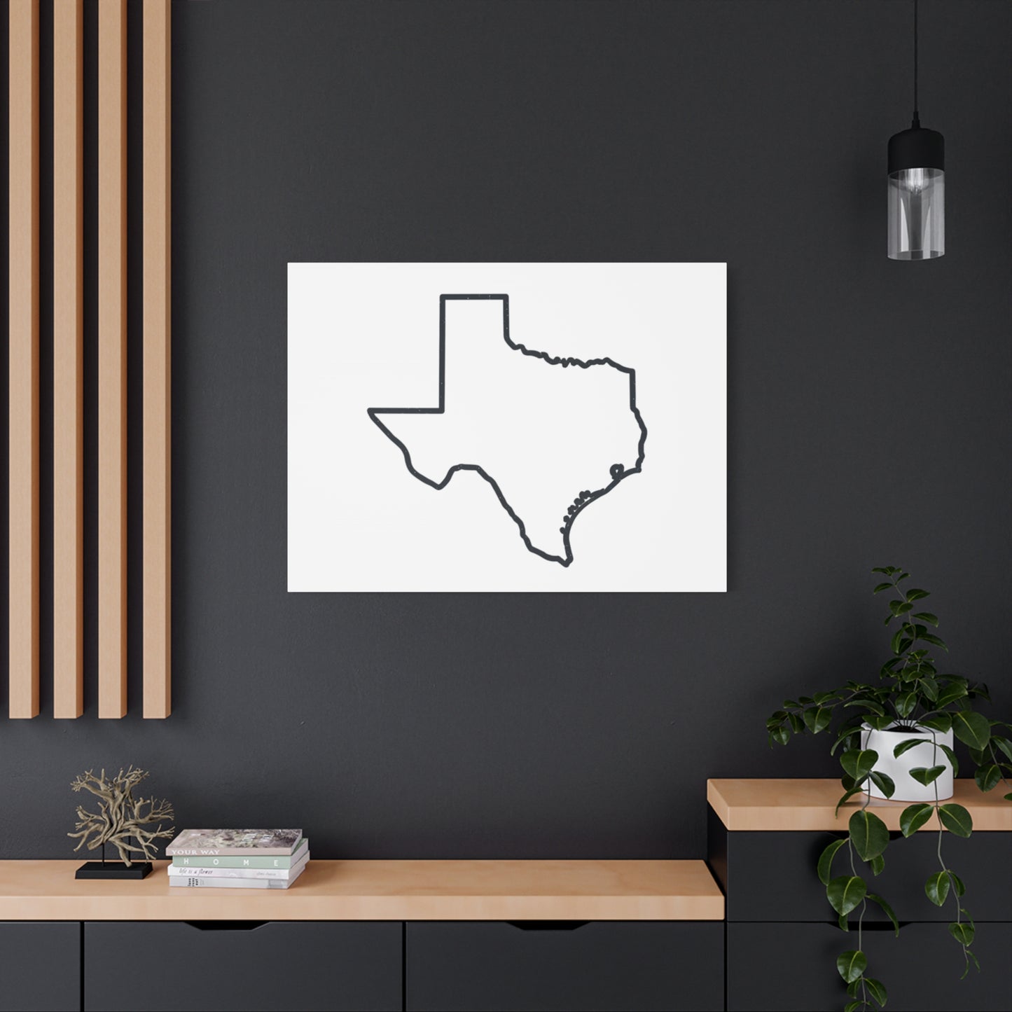 Texas Outline Canvas Wall Art
