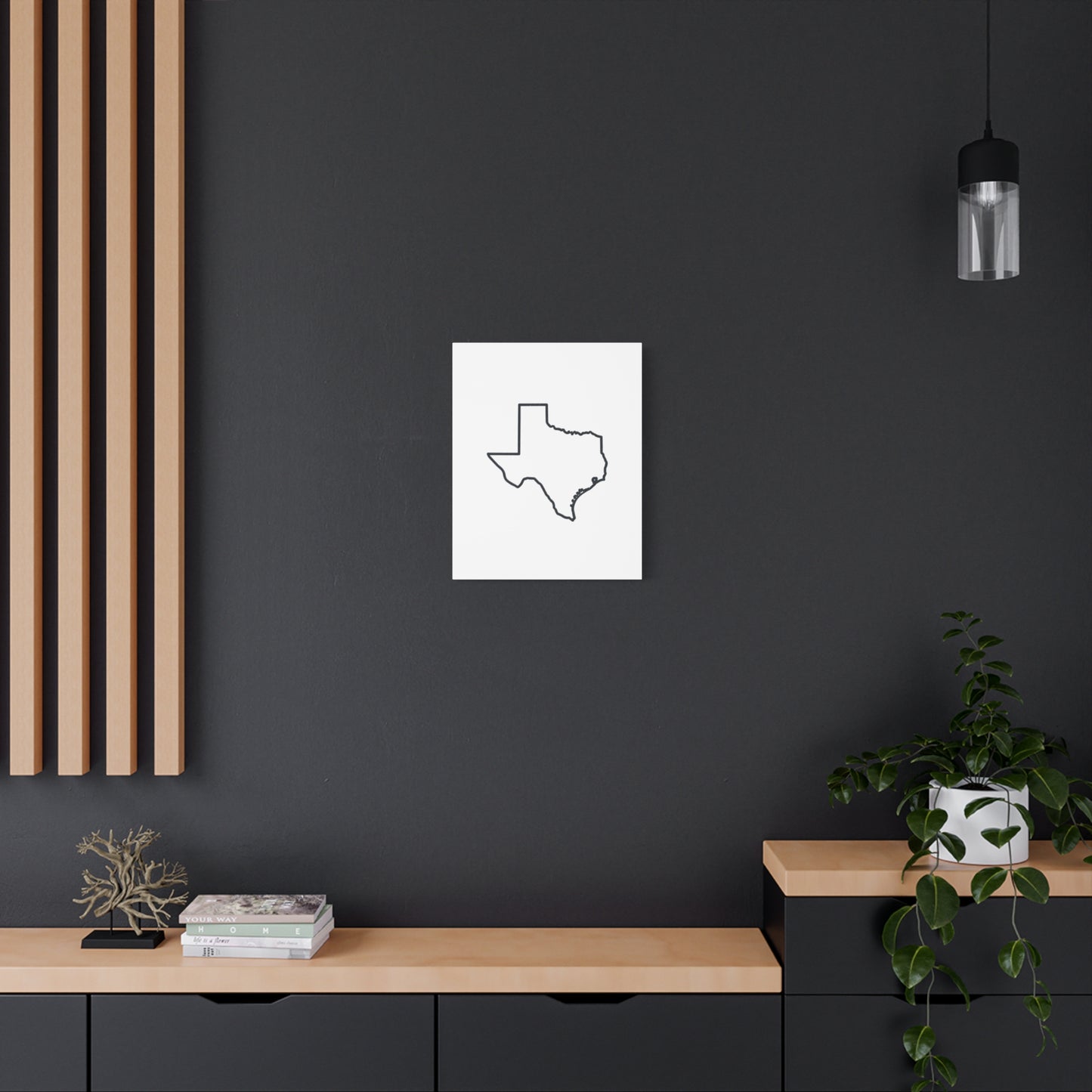 Texas Outline Canvas Wall Art
