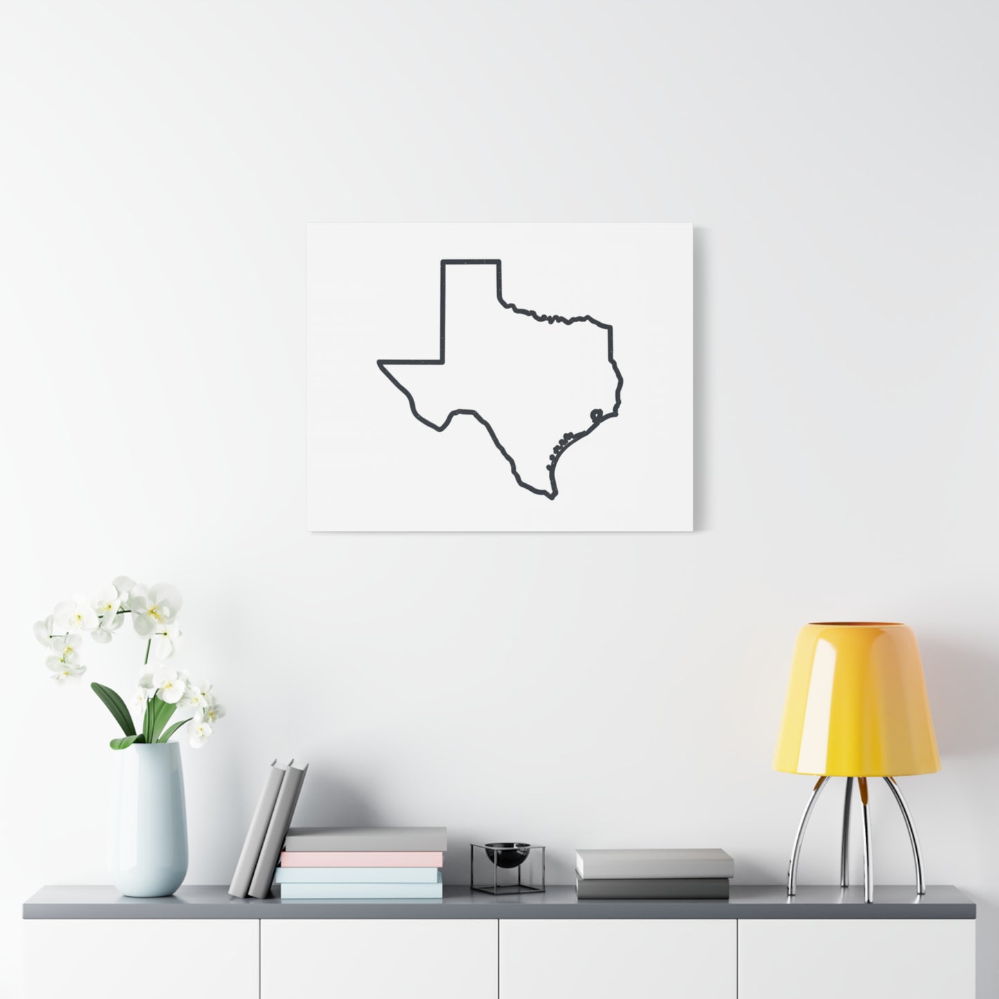Texas Outline Canvas Wall Art