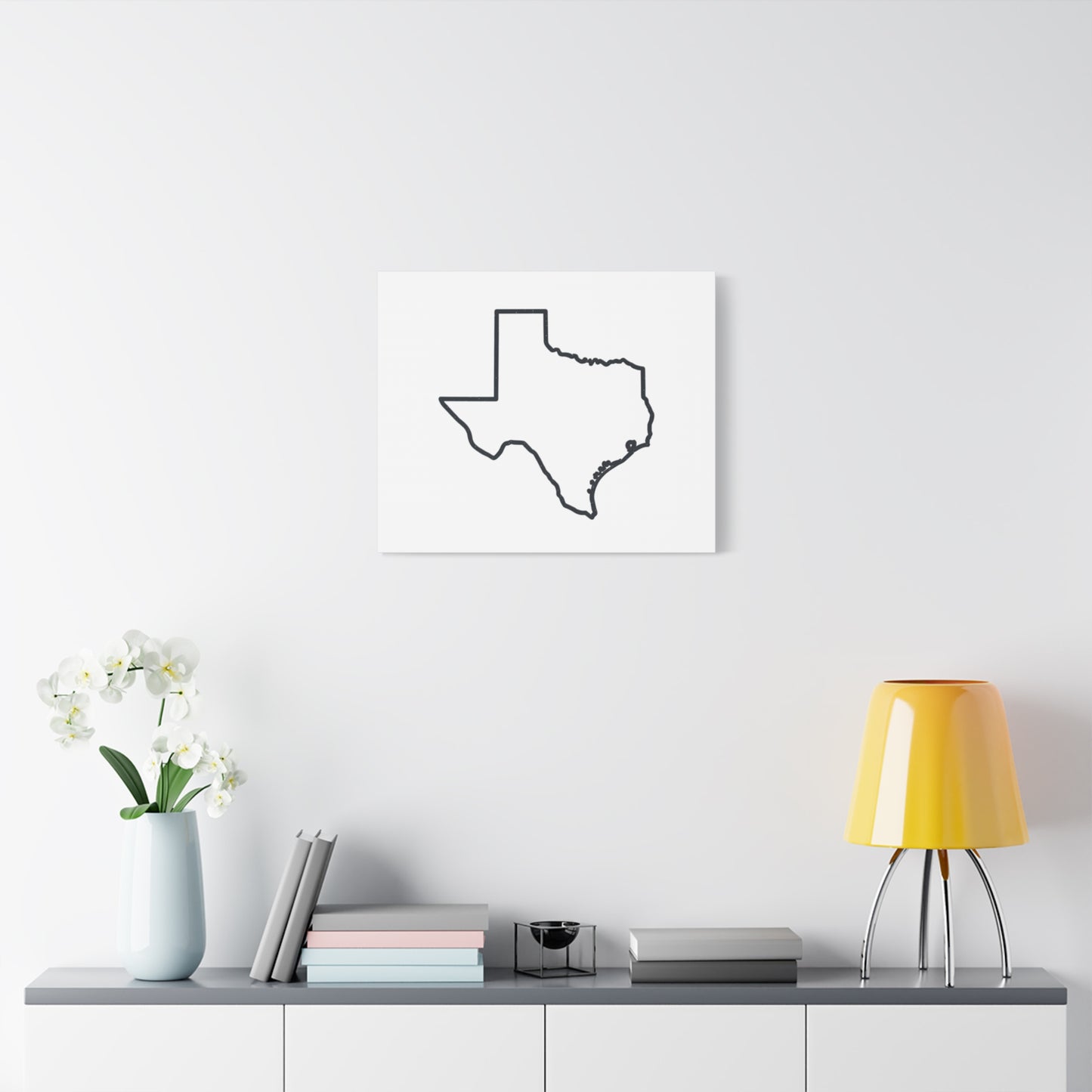 Texas Outline Canvas Wall Art