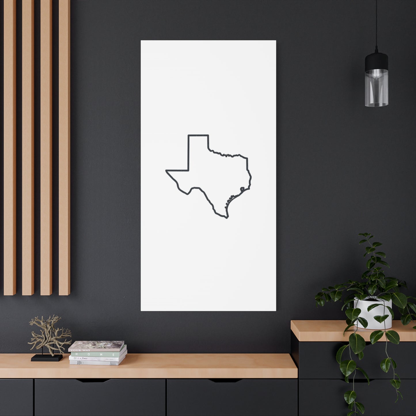 Texas Outline Canvas Wall Art
