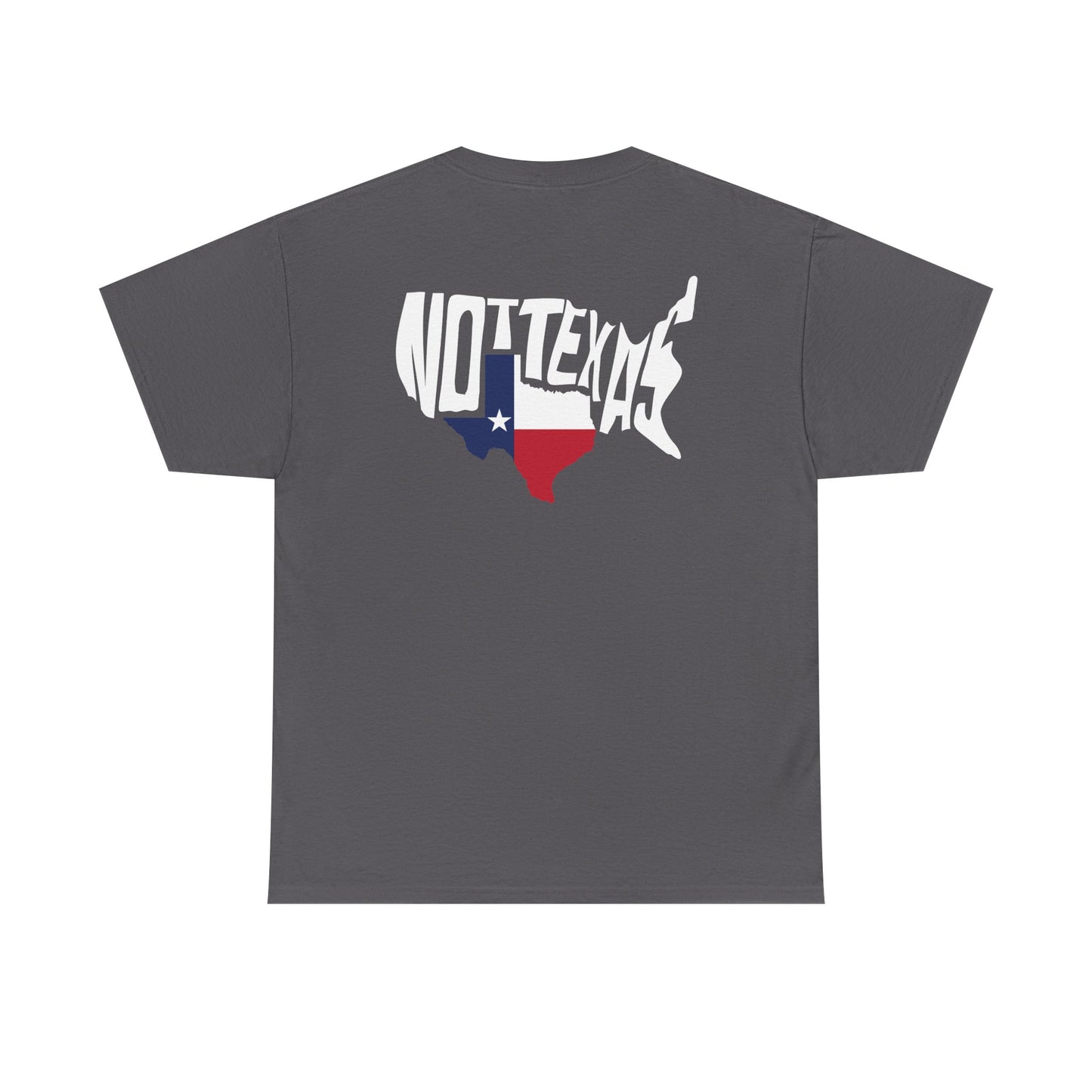 Texas Flag Outline T‑Shirt — Small Chest & Back Texas Map Design