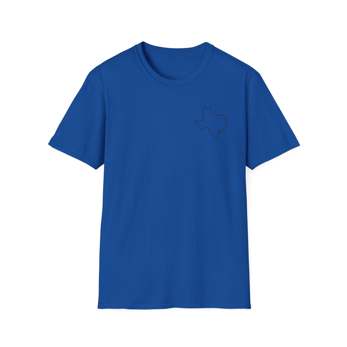 Dallas Skyline T-Shirt — Texas Cityscape Tee with Outline Pocket Map
