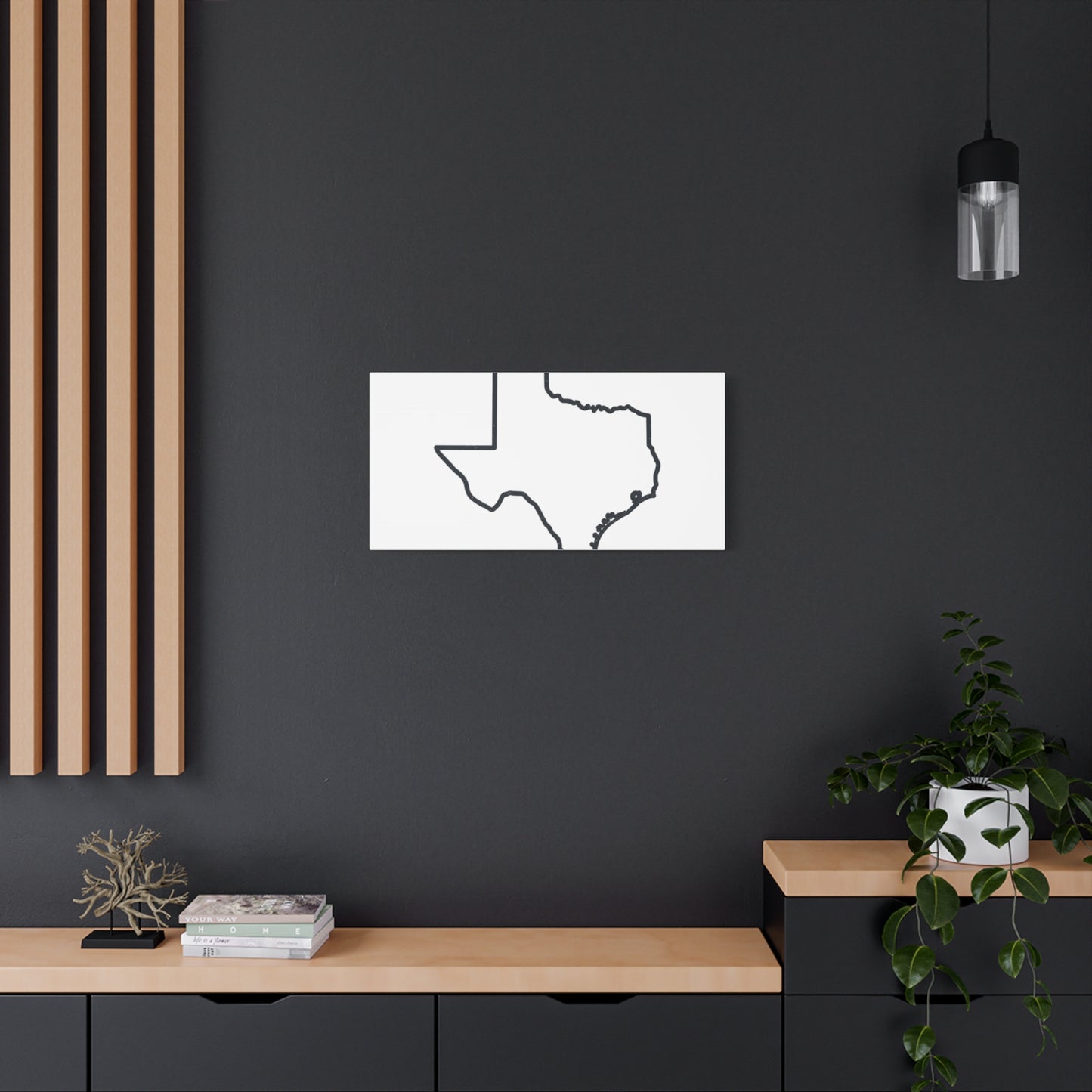 Texas Outline Canvas Wall Art